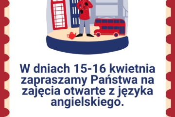 Zajęcia otwarte z języka angielskiego – zapraszamy!!!